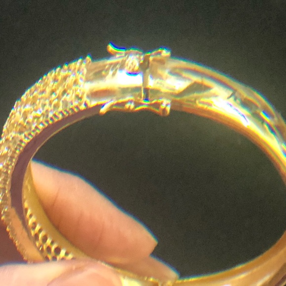 Gold Plated Sterling Silver Ombré bangle & ring - Picture 14 of 16